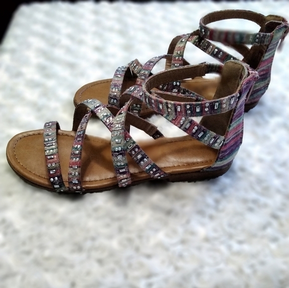 Girl's Palm Tree Gladiator Sandals   Size  3M - Picture 2 of 7